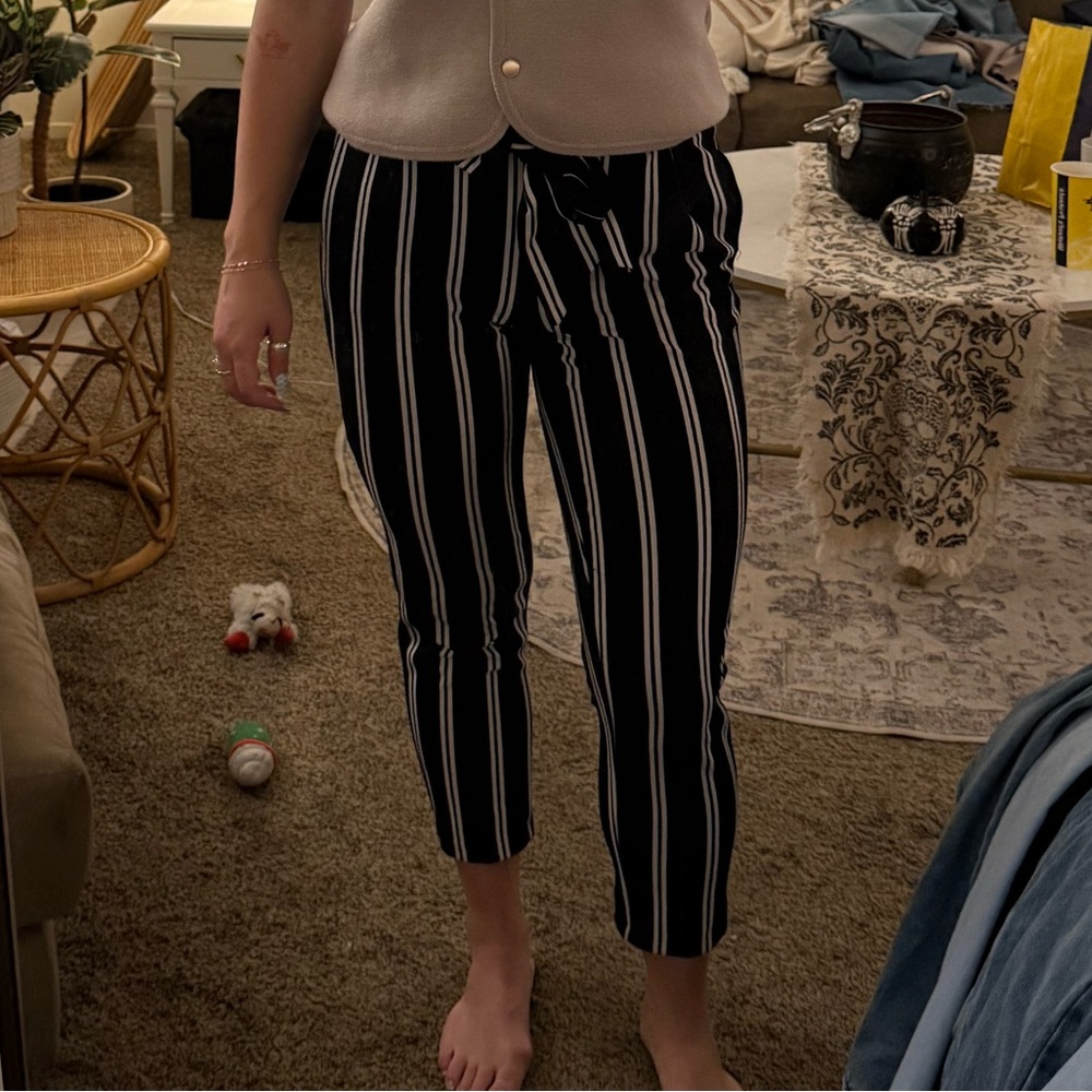 BBJ Los Angeles Striped Black and White pants